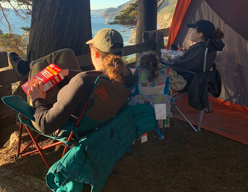 These campers decided to visit Julia Pfieffer Burns State Park in January to access hard-to-reserve campsites