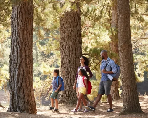 Family hiking